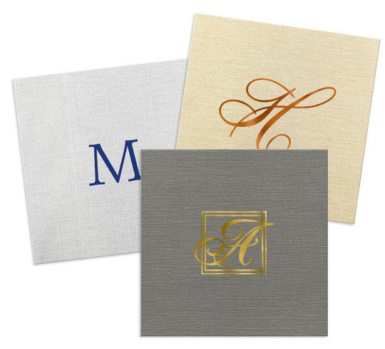 Design Your Own Single Initial Bamboo Luxe Napkins